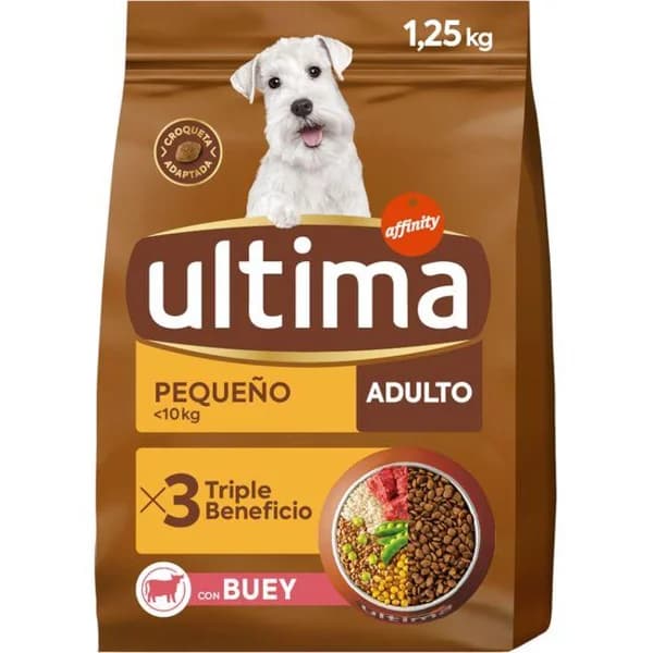Alimento de buey para perro mini adulto ULTIMA, saco 1,25 kg - 1.25 kg - Imagen del producto en Findit