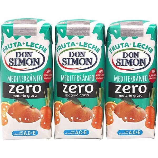Lactozumo zero sabor Mediterráneo DON SIMON, pack 3x330 ml - 0.99 l - Imagen del producto en Findit