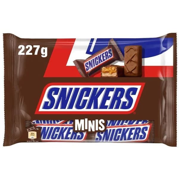 Chocolatina minis SNICKERS, paquete 227 g - 0.23 kg - Imagen del producto en Findit