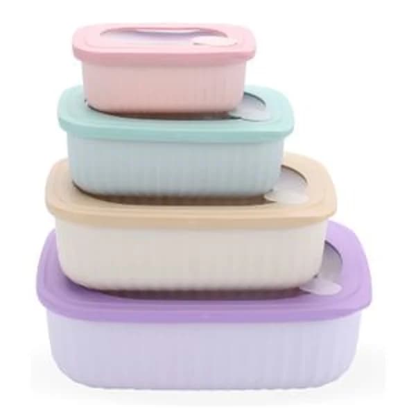 S4 Bowls Herméticos Rectangular,Colores - 4 ud - Imagen del producto en Findit