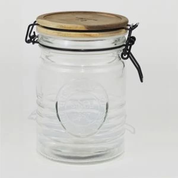 Tarro Vidrio Tapon Acacia 700ml - 1 ud - Imagen del producto en Findit