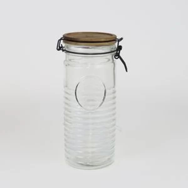 Tarro Vidrio Tapon Acacia 1300ml - 1 ud - Imagen del producto en Findit