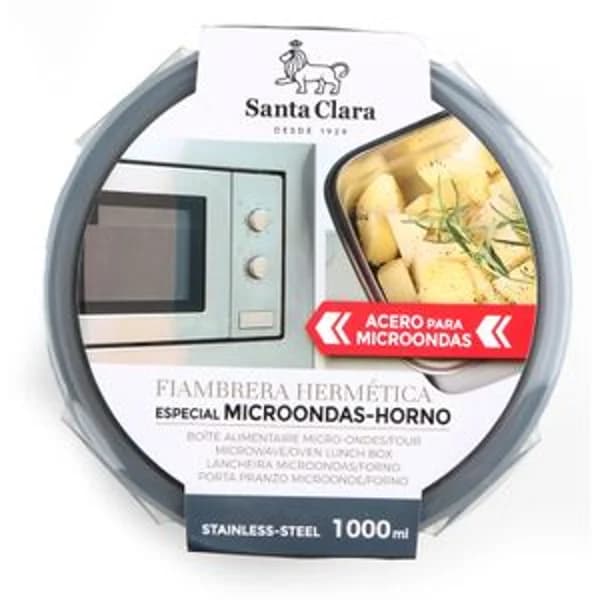 Fiambrera Acero Redond 600ml - 1 ud - Imagen del producto en Findit