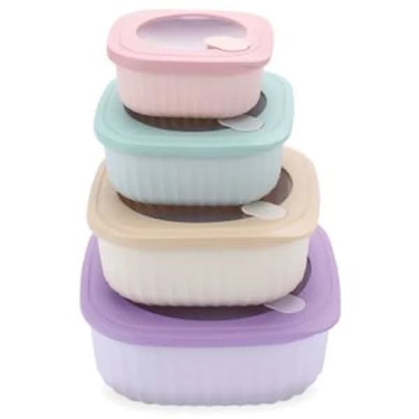 S4 Bowls Herméticos Cuadrados, Colores - 4 ud - Imagen del producto en Findit