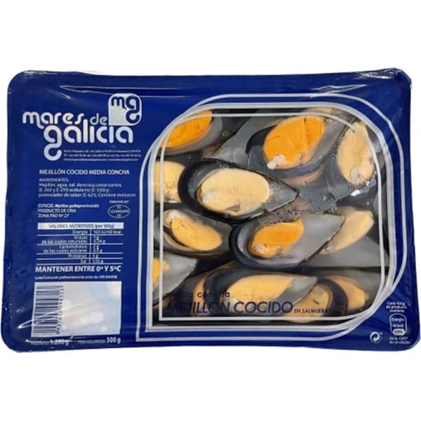 Mejillon Cocido Natural - 0.5 kg - Imagen del producto en Findit