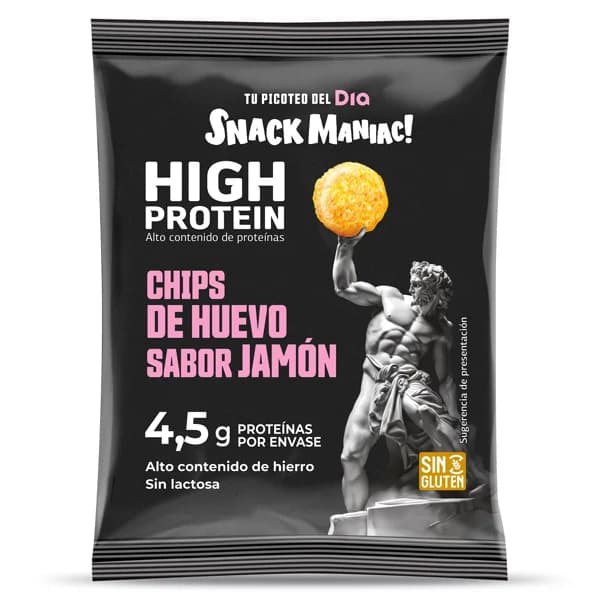 Chips de huevo sabor jamón alta en proteínas Snack Maniac de Dia bolsa 10 g - 0.01 ud - Imagen del producto en Findit