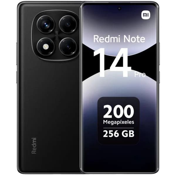 Smartphone libre negro medianoche 8+256 GB, Redmi Note 14 Pro XIAOMI - 1 ud - Imagen del producto en Findit