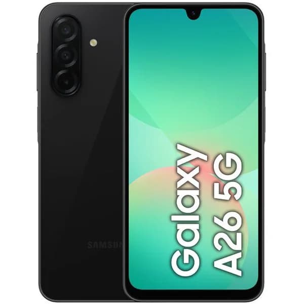 Smartphone libre negro 6+128 GB, Galaxy A26 5G SAMSUNG - 50 ud - Imagen del producto en Findit