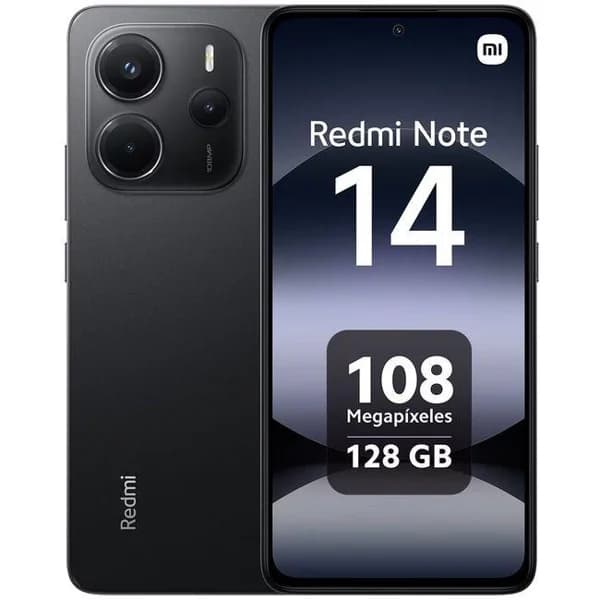 Smartphone libre black 6+128 GB, Redmi Note 14 XIAOMI - 1 ud - Imagen del producto en Findit