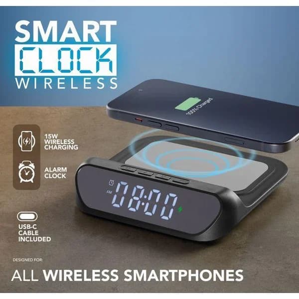 Despertador con carga inalámbrica de 15W para Smartphone compatible CELLULAR LINE - 1 ud - Imagen del producto en Findit