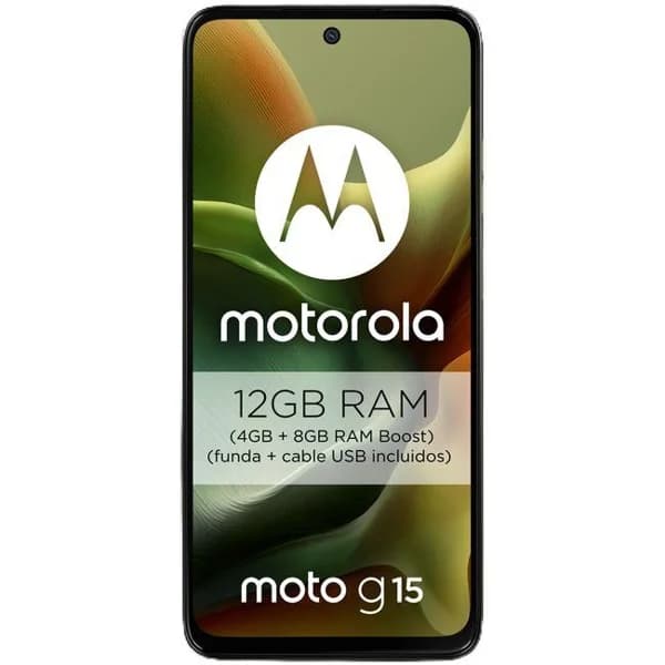 Smartphone libre verde 8+128 GB, Moto G15 MOTOROLA - 15 ud - Imagen del producto en Findit