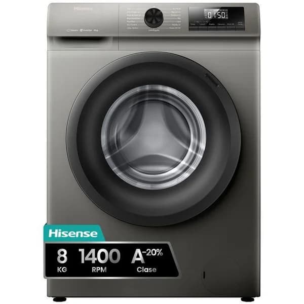 Lavadora 8kg 1400rpm WF1Q8041BT HISENSE - 1 ud - Imagen del producto en Findit