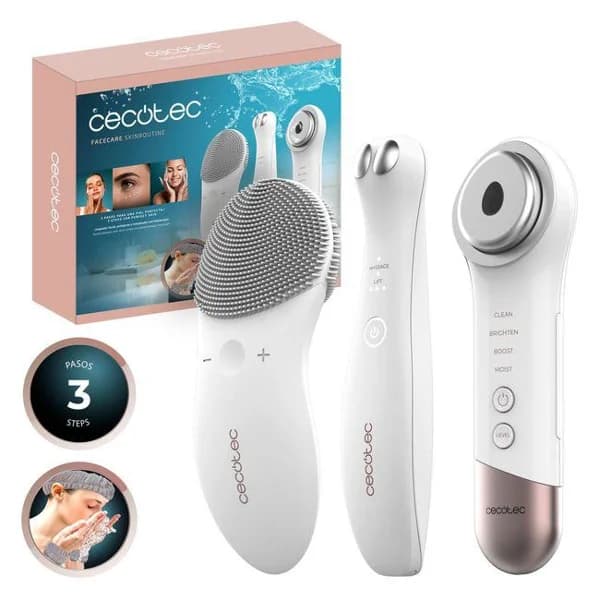 SkinRoutine, impiador facial, antiojeras, masajeador con fototerapia CECOTEC - 1 ud - Imagen del producto en Findit