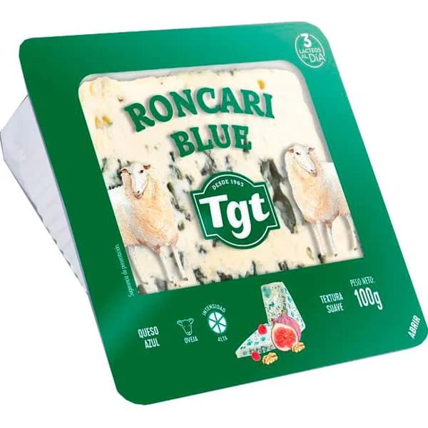 Queso azul de oveja roncari-blue T.G.T., cuña 100g - 0.1 kg - Imagen del producto en Findit