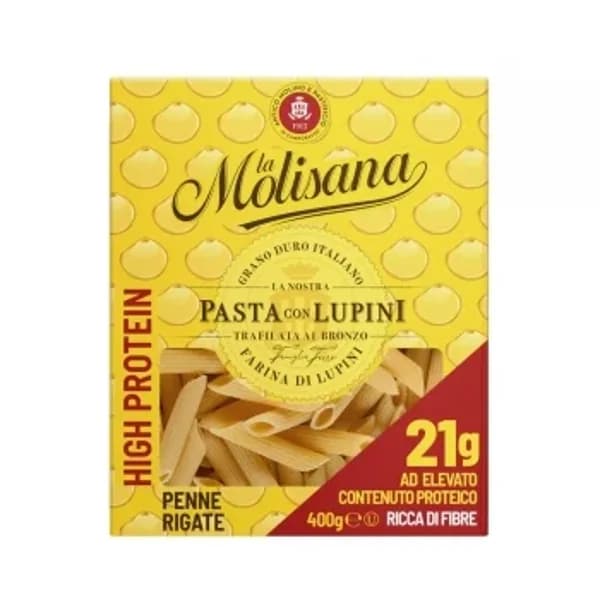 Pasta penne rigate alto en proteína con harina de altramúz  La Molisana 400 g. - 0.4 kg - Imagen del producto en Findit