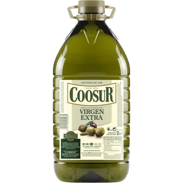 Aceite de oliva virgen extra COOSUR, garrafa 3 litros - 1 ud - Imagen del producto en Findit