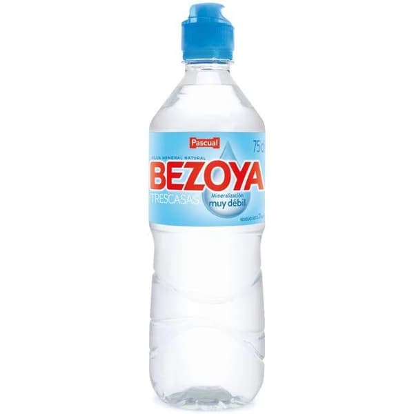 Agua mineral natural tapón sport BEZOYA, botella 75 cl - 1 ud - Imagen del producto en Findit