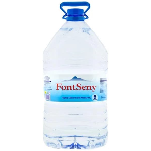 Agua mineral natural FONTSENY, garrafa 8 litros - 1 ud - Imagen del producto en Findit