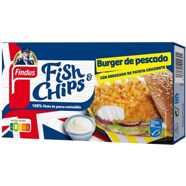 Burger de pescado FINDUS, caja 270 g - 0.27 kg - Imagen del producto en Findit