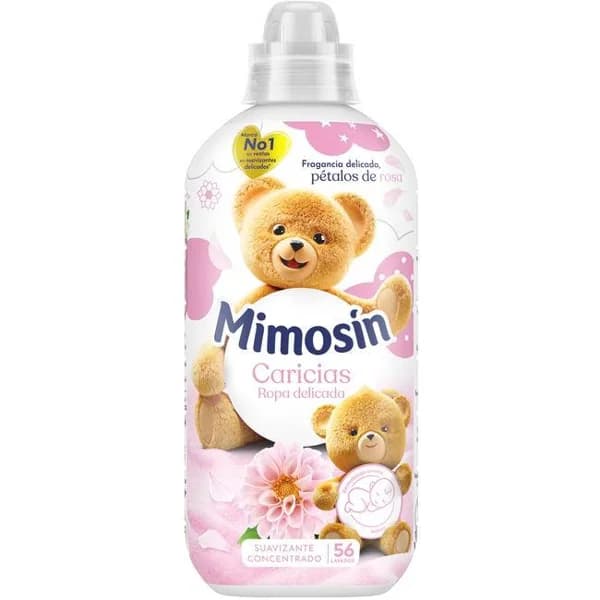 Suavizante caricias ropa delicada MIMOSIN, bote 56 dosis - 56 ud - Imagen del producto en Findit
