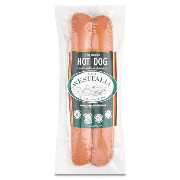 Salchichas 82% carne hot dog Casa westfalia bolsa 150 g - 0.15 kg - Imagen del producto en Findit