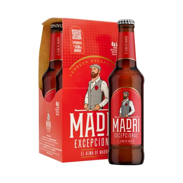 MADRI Cerveza excepcional lager botella pack 4 uds. 33cl. - 1.32 l - Imagen del producto en Findit