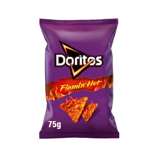 DORITOS Flamin hot Nachos de maiz sabor a queso picantes 75 g - 0.08 kg - Imagen del producto en Findit