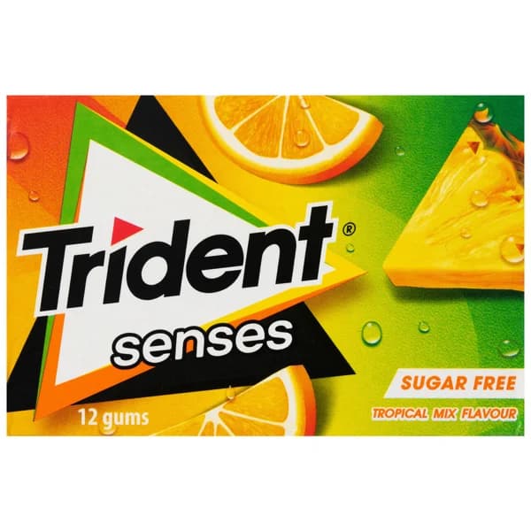 TRIDENT Chicles Tropical Mix TRIDENT Senses 12 ud 23 g. - 1 ud - Imagen del producto en Findit