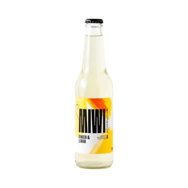 MIWI Kombucha sabor ginger and lemon 330 ml. - 0.33 l - Imagen del producto en Findit