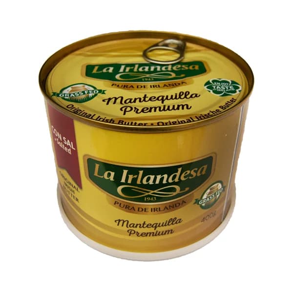 LA IRLANDESA Lata de mantequilla premium pura de Irlanda, con sal LA IRLANDESA 400 g. - 0.4 kg - Imagen del producto en Findit