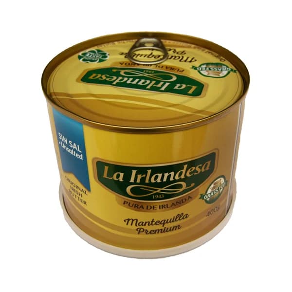 LA IRLANDESA Lata de mantequilla premium pura de Irlanda, sin sal LA IRLANDESA 400 g. - 0.4 kg - Imagen del producto en Findit