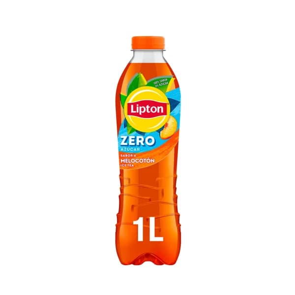 LIPTON Zero Bebida de té con sabor a melocotón y con extracto de stevia botella de 1 l. - 1 l - Imagen del producto en Findit