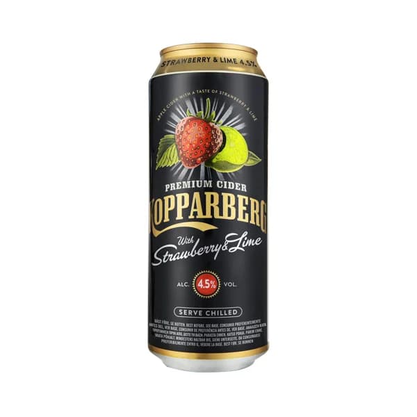 KOPPARBERG Sidra premium con zumo de fresa y lima lata 50 cl. - 1 ud - Imagen del producto en Findit