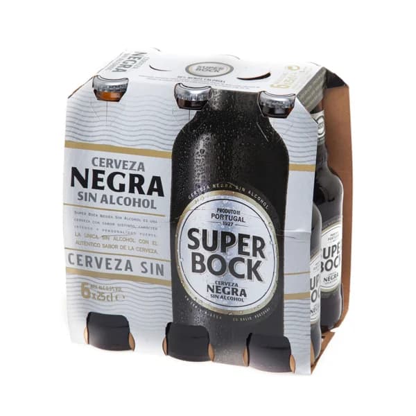 SUPER BOCK  Cerveza negra sin alcohol pack 6 uds. x 25 cl. - 1.5 l - Imagen del producto en Findit