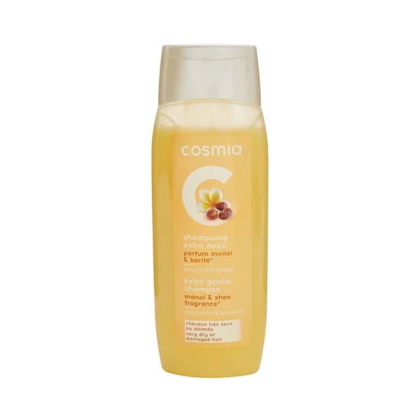COSMIA Champú extra suave con perfume de monoi y karité, para cabellos muy secos o dañados COSMIA 400 ml. - 0.4 l - Imagen del producto en Findit