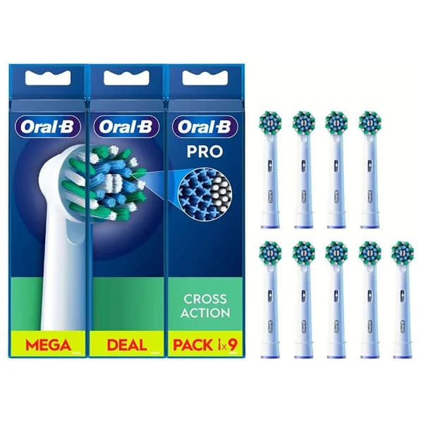 Pack de 9 cabezales de recambio Braun ORAL-B Cross Action. - 1 ud - Imagen del producto en Findit