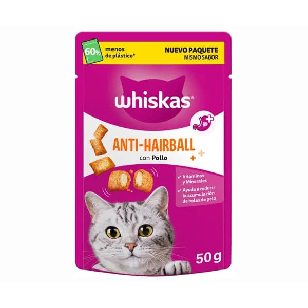 WHISKAS Snacks bolas de pelo 50 gr. - 0.05 kg - Imagen del producto en Findit