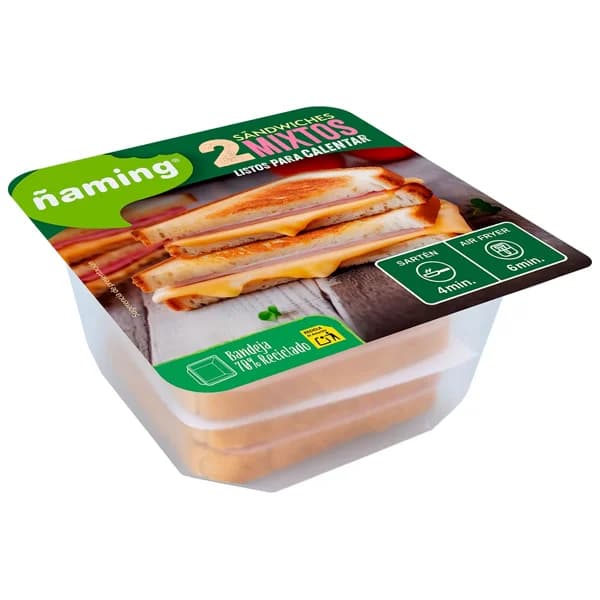 ÑAMING Sandwich mixto especial para calentar 2 x 120 g. - 0.24 kg - Imagen del producto en Findit