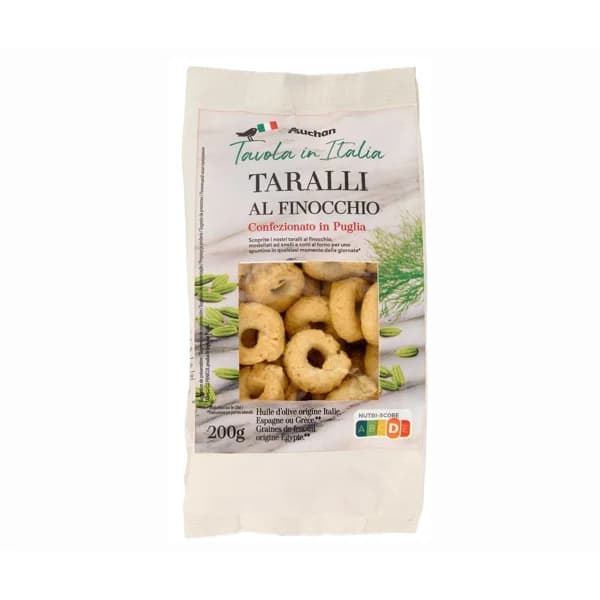 PRODUCTO ALCAMPO Taralli hinojoTavola in Italia 200 gr. - 0.2 kg - Imagen del producto en Findit