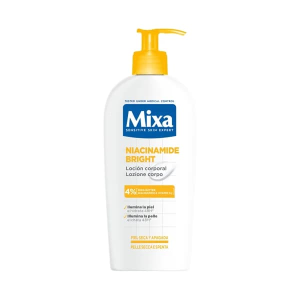 MIXA Loción corporal hidratante e iluminadora, para pieles secas y apagadas 250 ml. - 0.25 l - Imagen del producto en Findit
