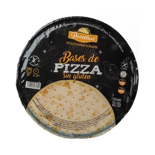 PANCELIAC Bases congeladas para pizza, elaboradas sin gluten 2 x 200 g. - 0.4 kg - Imagen del producto en Findit