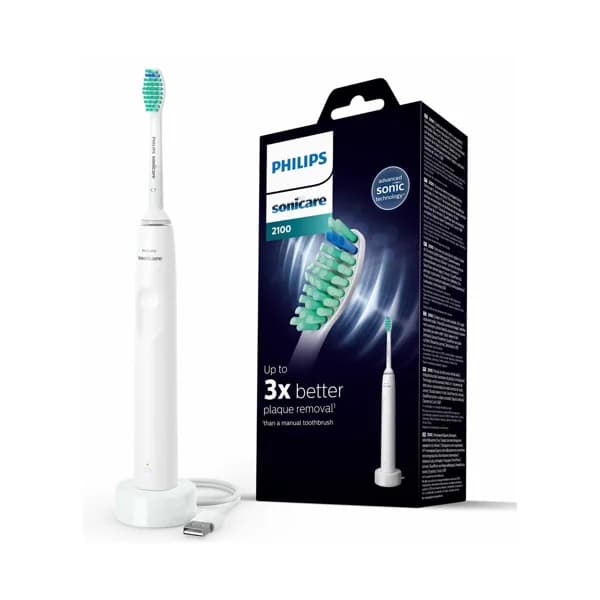 Cepillo de dientes eléctrico PHILIPS Sonicare Serie 2100 HX3212/42, 1 modo limpieza, temporizador, incluye 1 cabezal. - 1 ud - Imagen del producto en Findit