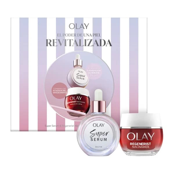 OLAY Caja con crema de día antienvejecimiento (50 ml) y super sérum (30 ml). - 1 ud - Imagen del producto en Findit