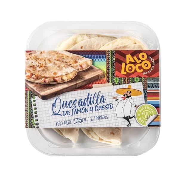 ALOLOCO Quesadilla de jamón cocido y queso 135g - 0.14 kg - Imagen del producto en Findit