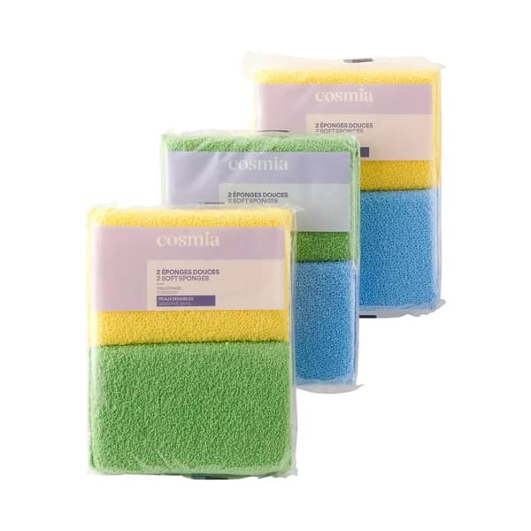 COSMIA Esponjas suaves con tejido de rizo, para pieles suaves 2 uds. - 1 ud - Imagen del producto en Findit