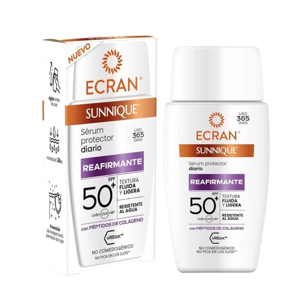 ECRAN Sunnique Sérum reafirmante protector diario con FPS 50+ (muy alto) 40 ml. - 1 ud - Imagen del producto en Findit