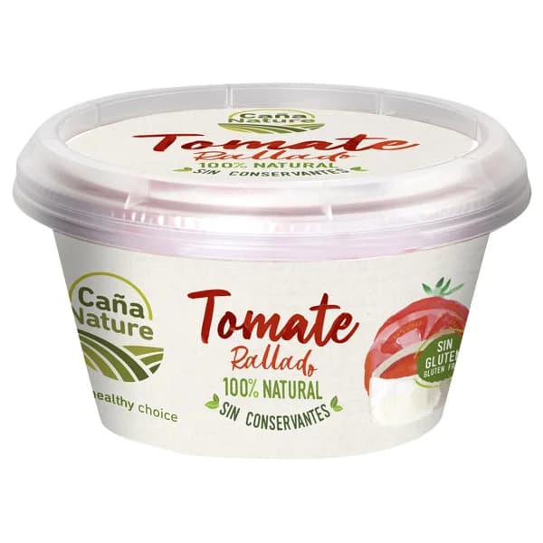 Tomate rallado fresco 100% natural CAÑA NATURE 180g. - 0.18 kg - Imagen del producto en Findit