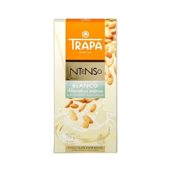 TRAPA Chocolate blanco con almendras enteras 175 g. - 0.18 kg - Imagen del producto en Findit