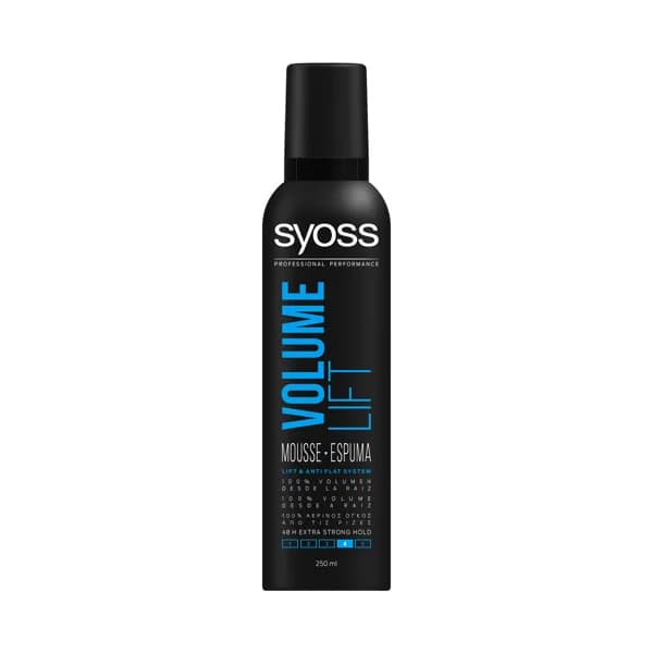 SYOSS Espuma fijadora extra fuerte, con textura mousse y efecto volumen y anti encrespado SYOSS Volume fit 250 ml. - 0.25 l - Imagen del producto en Findit