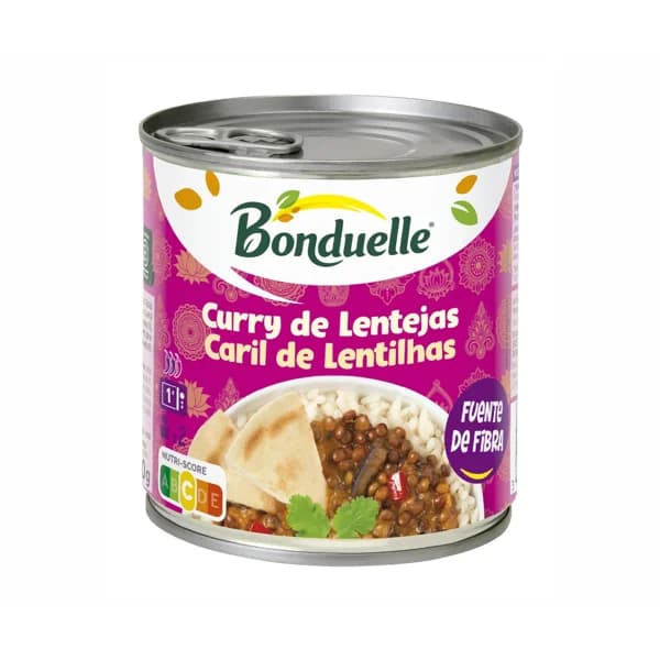 BONDUELLE Lentejas con curry 400 gr. - 0.4 kg - Imagen del producto en Findit